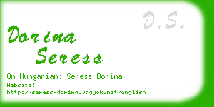 dorina seress business card